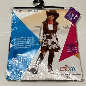 White and Brown CowgirlHalloween Costume size 3/4 T